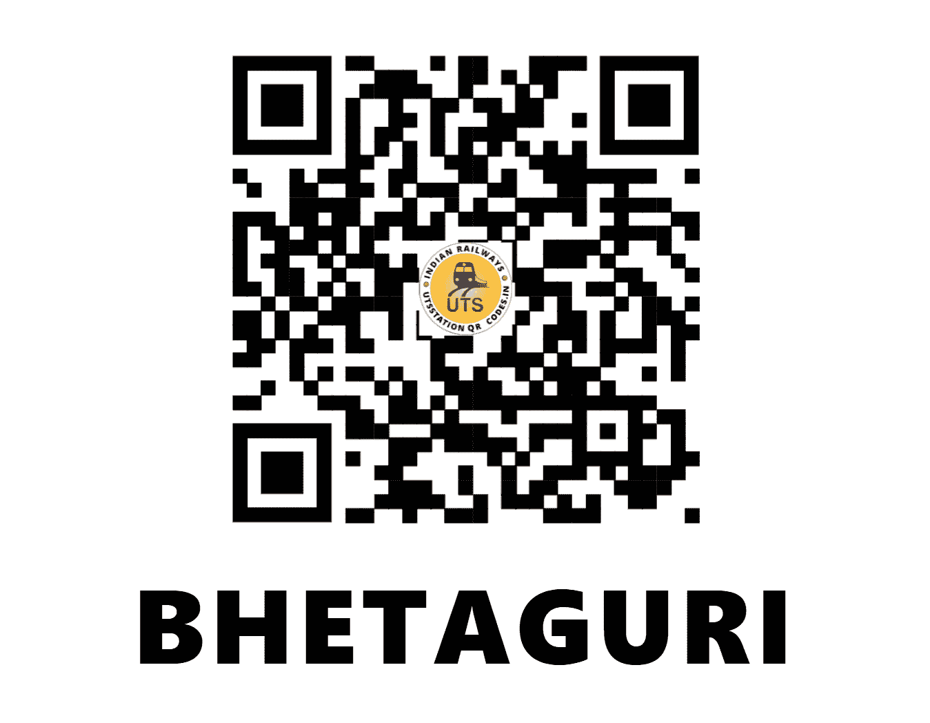 UTS QR Code for BHETAGURI - VTG - NF (WEST BENGAL)